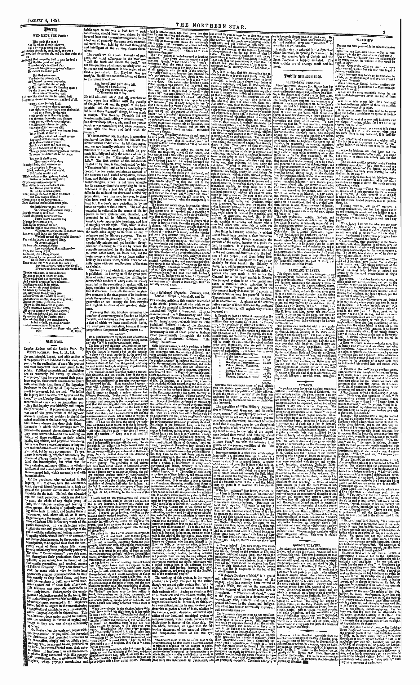 Northern Star (1837-1852): jS F Y, 1st edition - Untitled Article