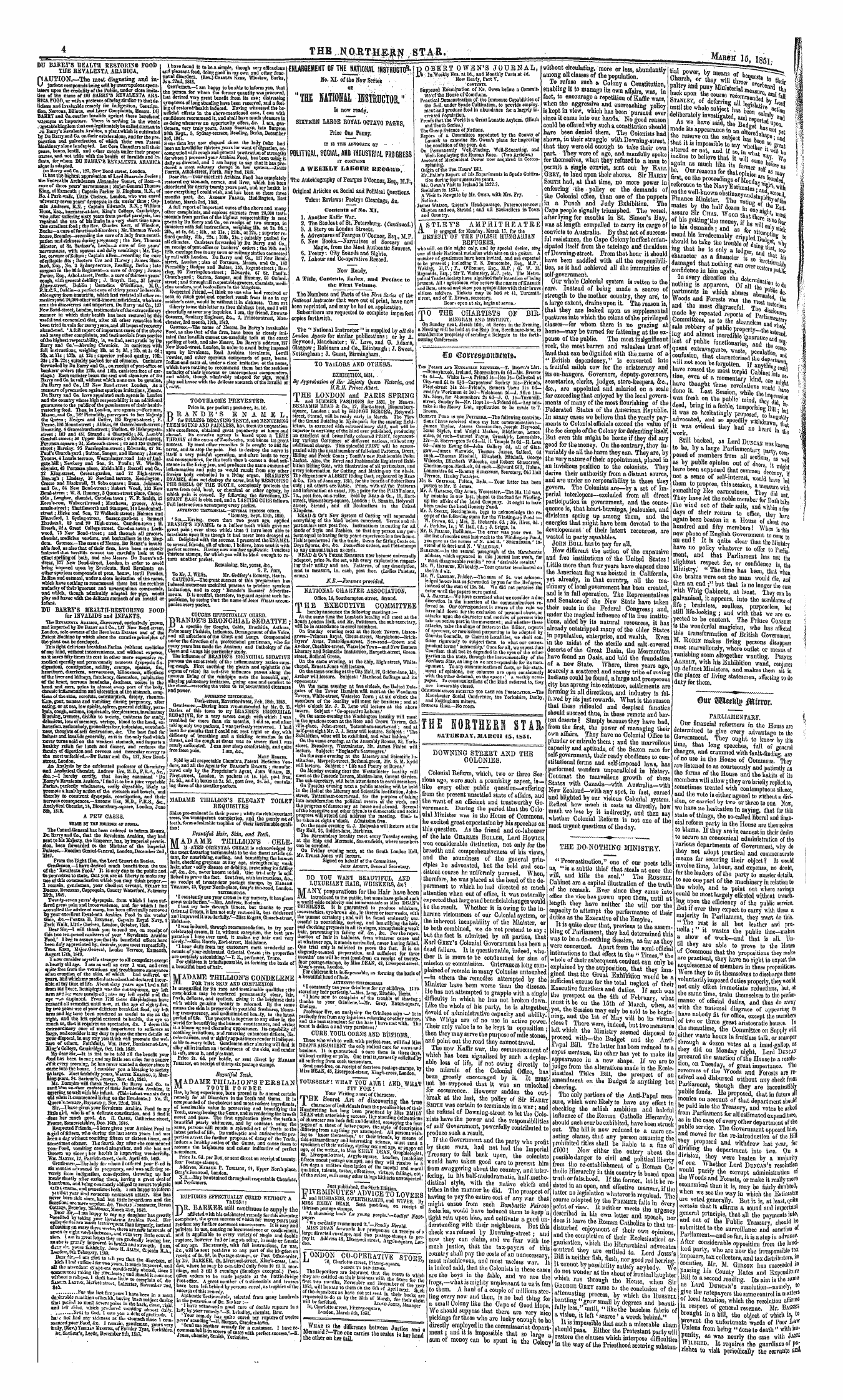 Northern Star (1837-1852): jS F Y, 1st edition - The 1.01teebi Stab Saturday, Jmaucih. 15, Is5i.