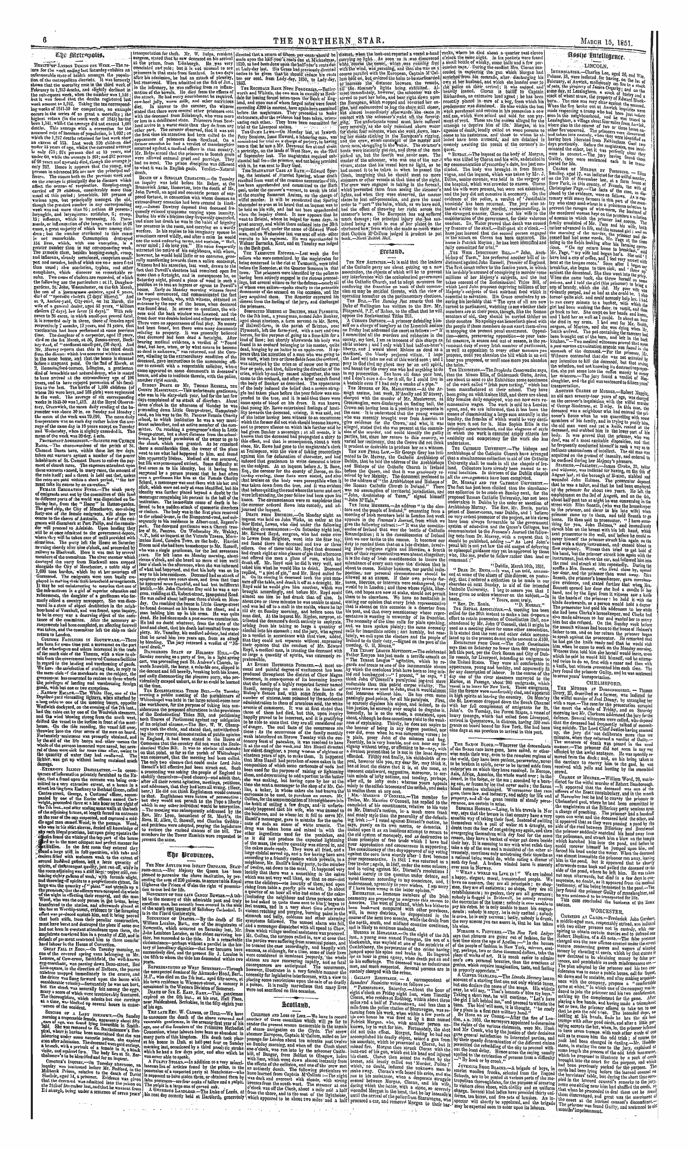 Northern Star (1837-1852): jS F Y, 1st edition - Untitled Article