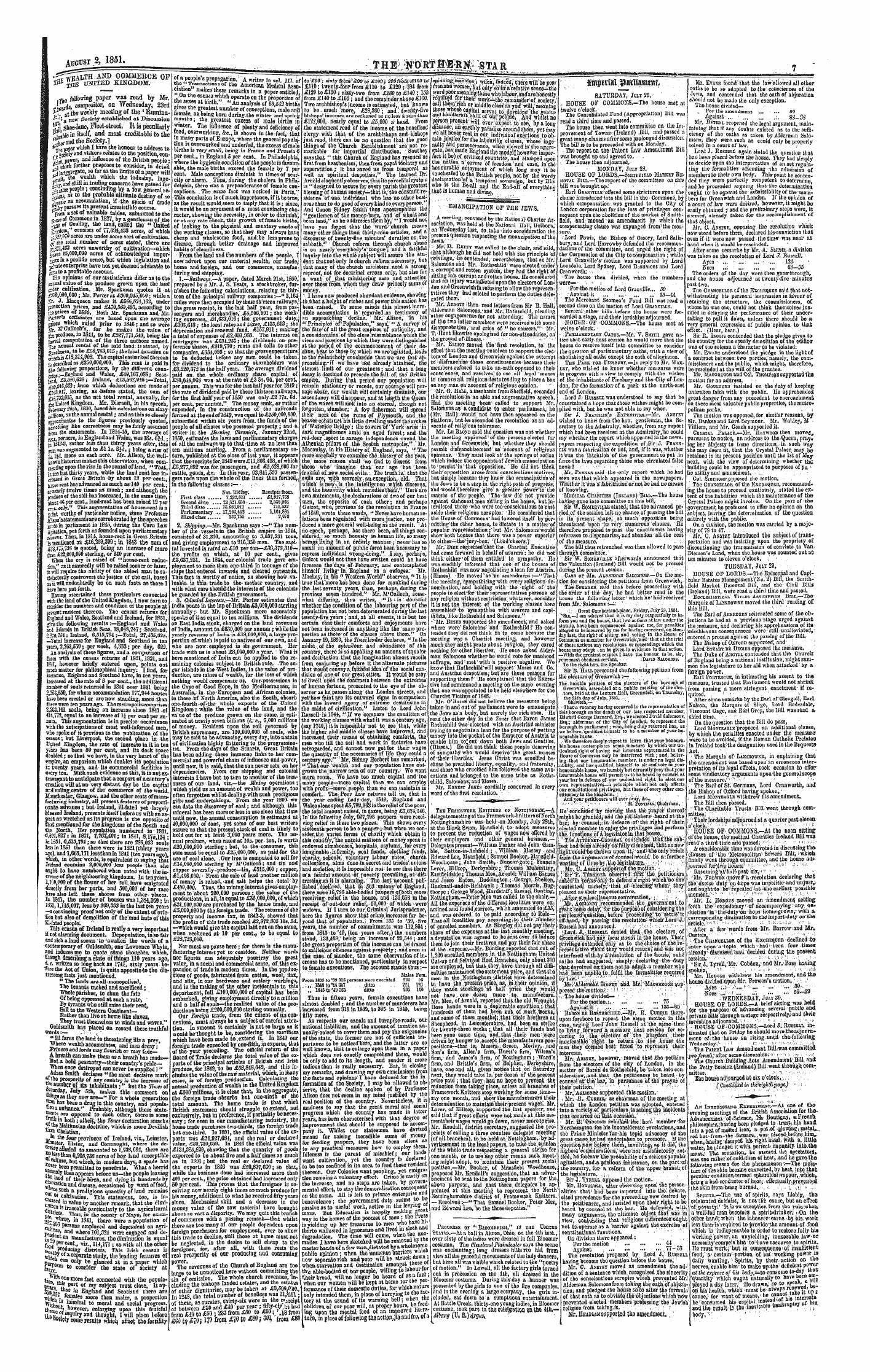 Northern Star (1837-1852): jS F Y, 1st edition - $Mpeiiai ^Atitamrwt