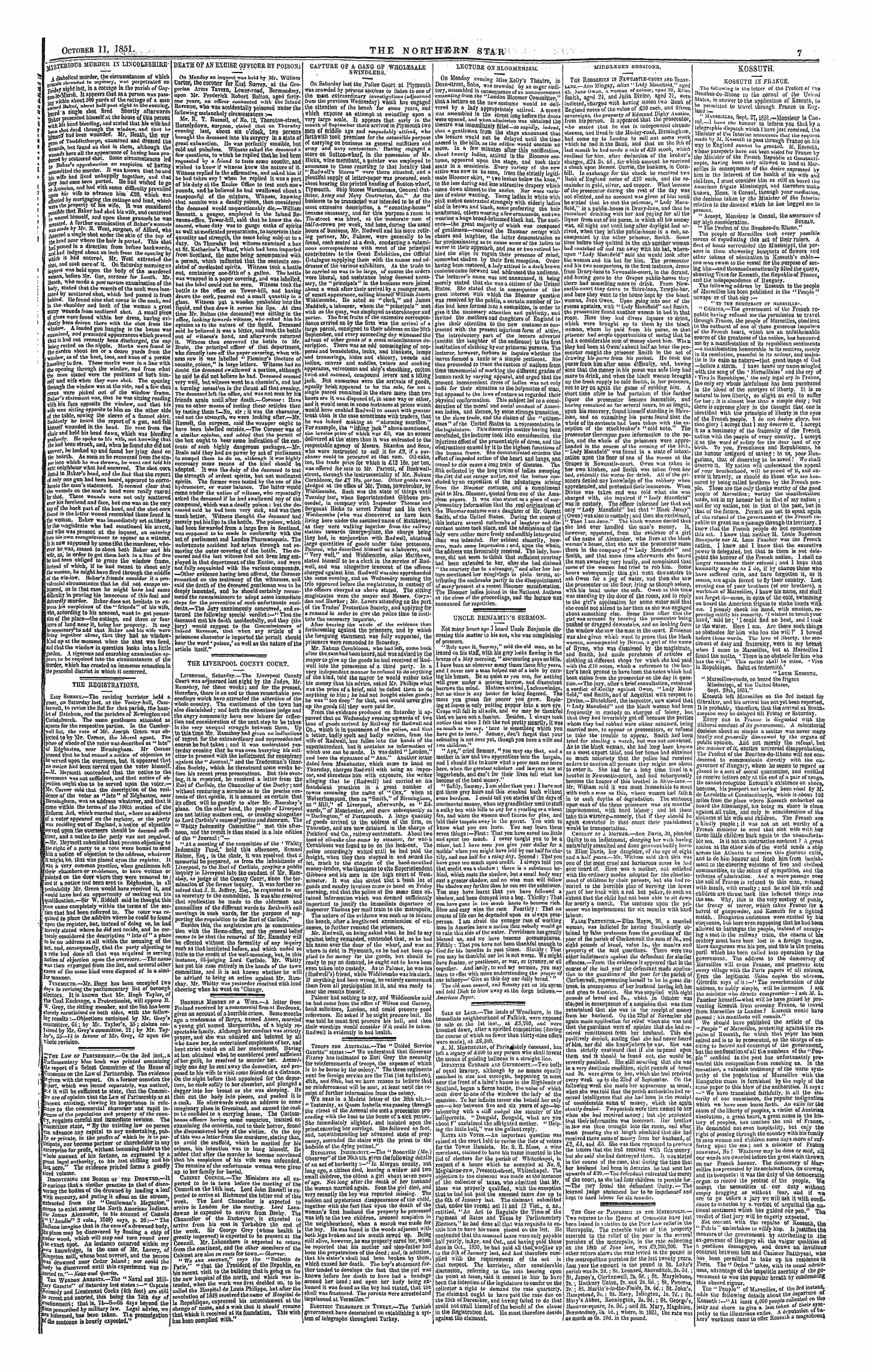 Northern Star (1837-1852): jS F Y, 1st edition - Untitled Article