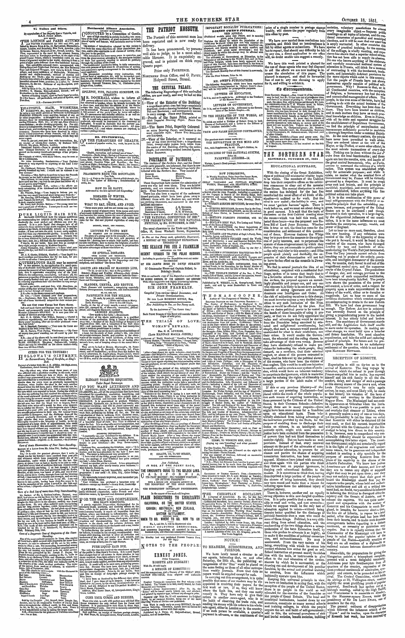 Northern Star (1837-1852): jS F Y, 1st edition: 4