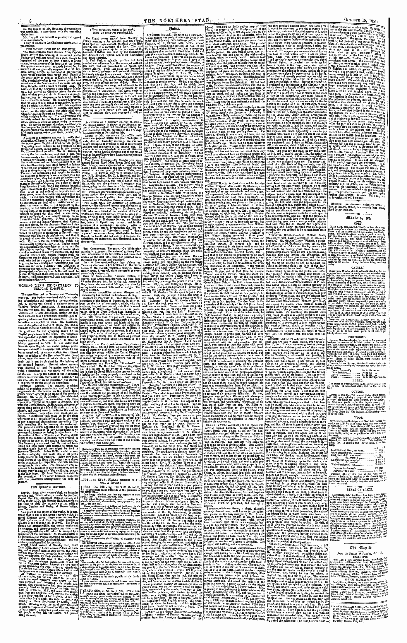 Northern Star (1837-1852): jS F Y, 1st edition - Rnntea By Wik.Iam Kidbk. Ofno. 5 Macclcsne »- . I Printed By William Kideii. Of No. 5. Macclcsfif*^;