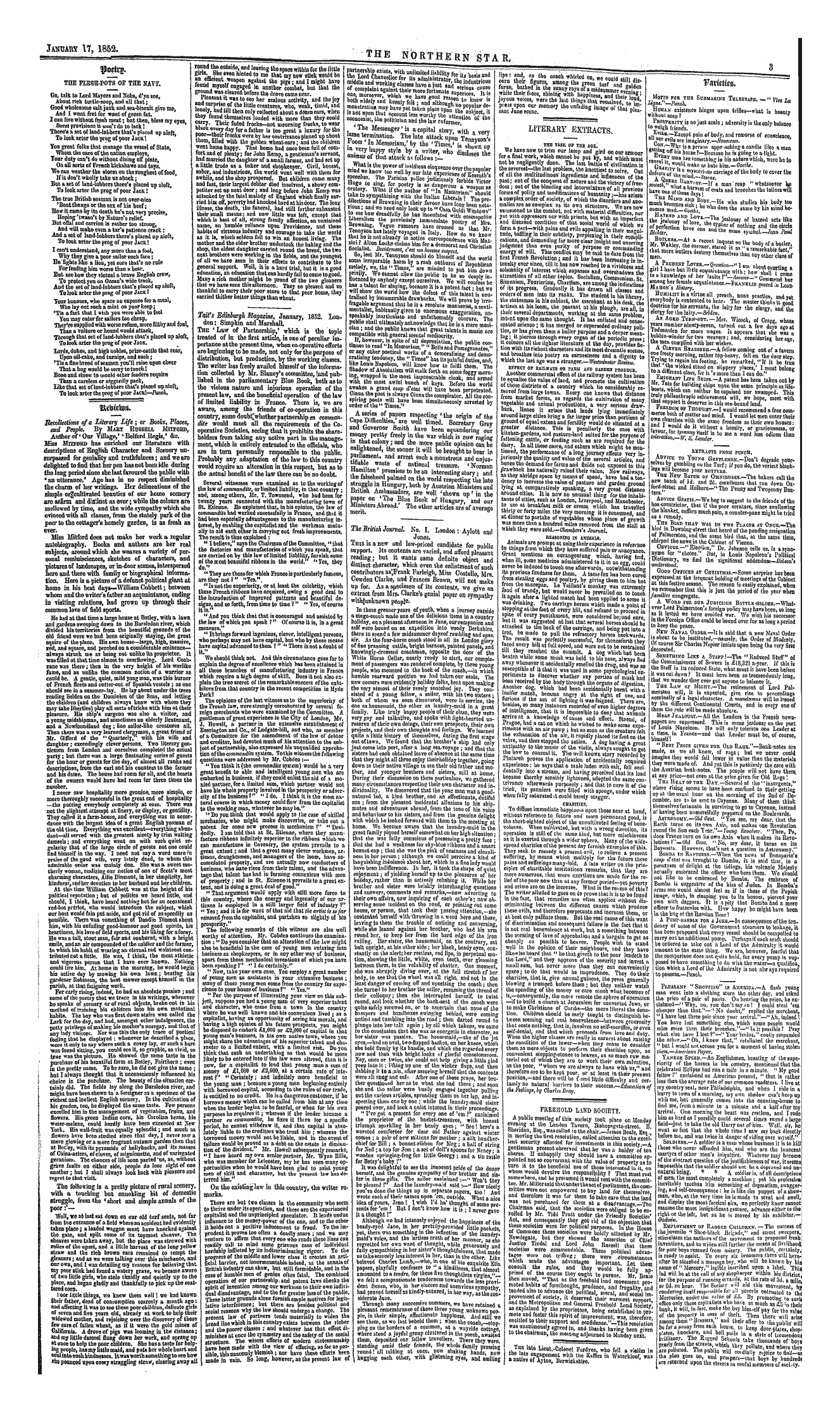 Northern Star (1837-1852): jS F Y, 1st edition - $*#*£? Paetti?-