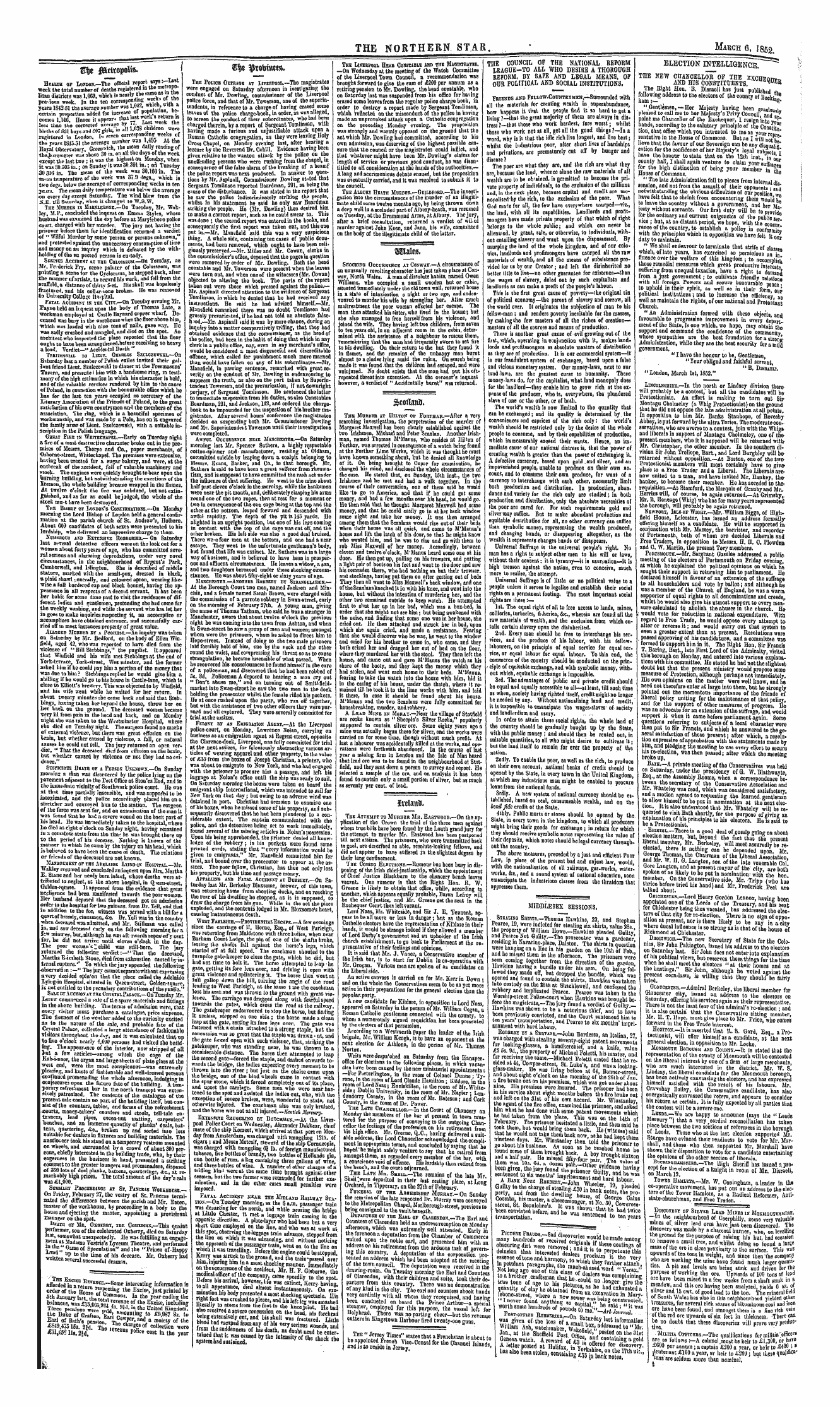 Northern Star (1837-1852): jS F Y, 1st edition - Scotland