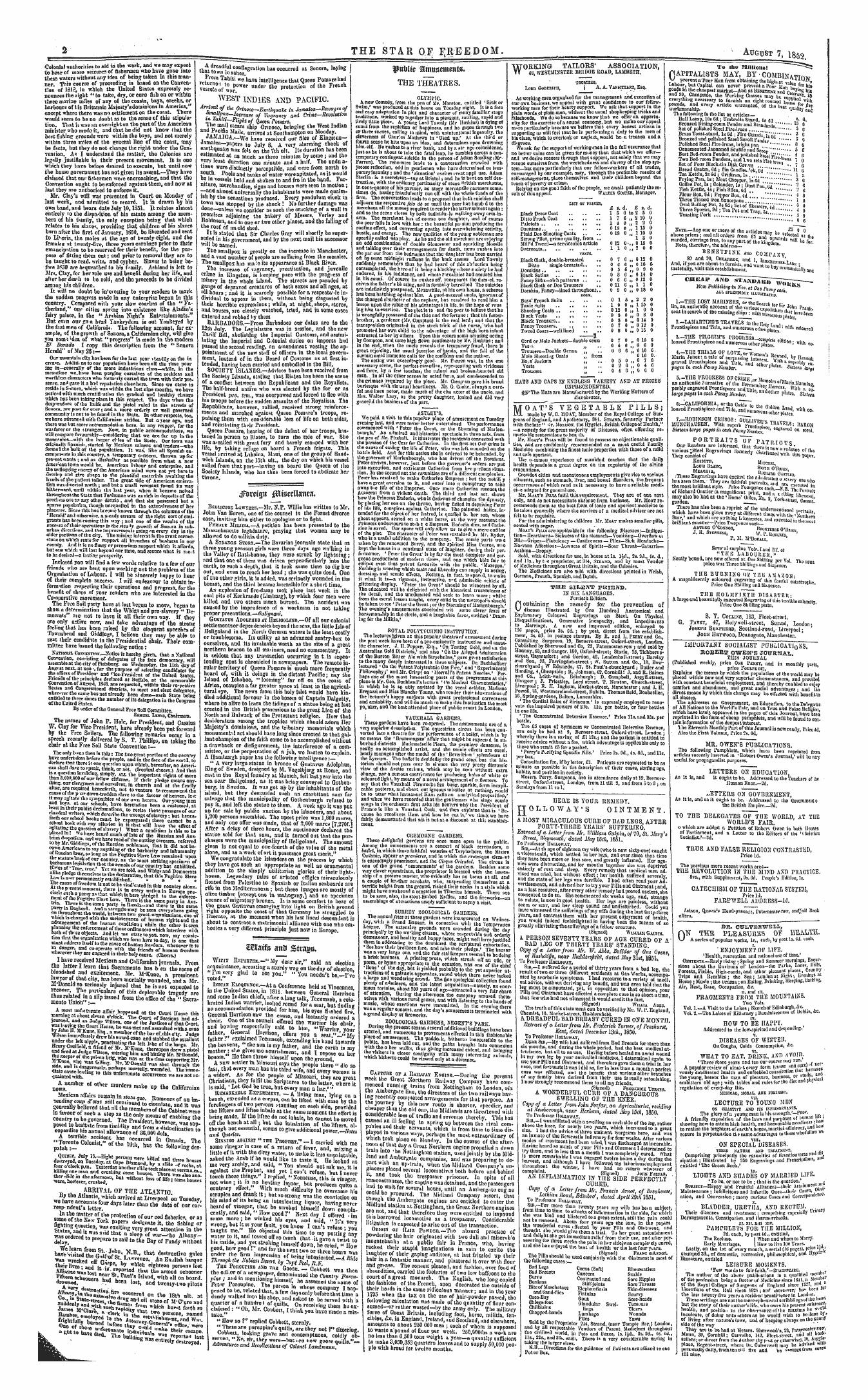 Northern Star (1837-1852): jS F Y, 1st edition - " ' """' '" ——- Prtlic &Mtt*Ement0. — - -—I - " — ' '