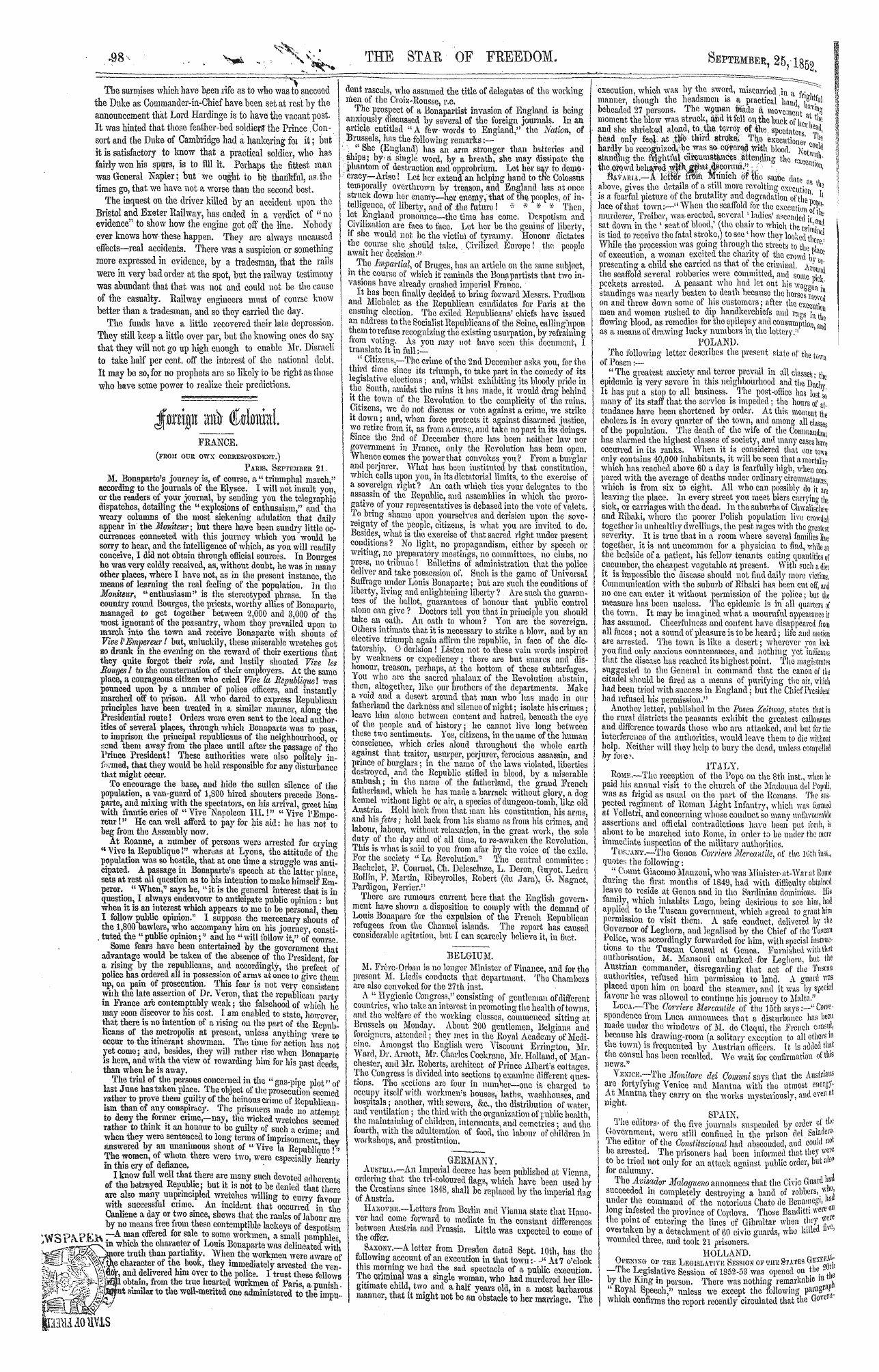 Northern Star (1837-1852): jS F Y, 1st edition - Untitled Article