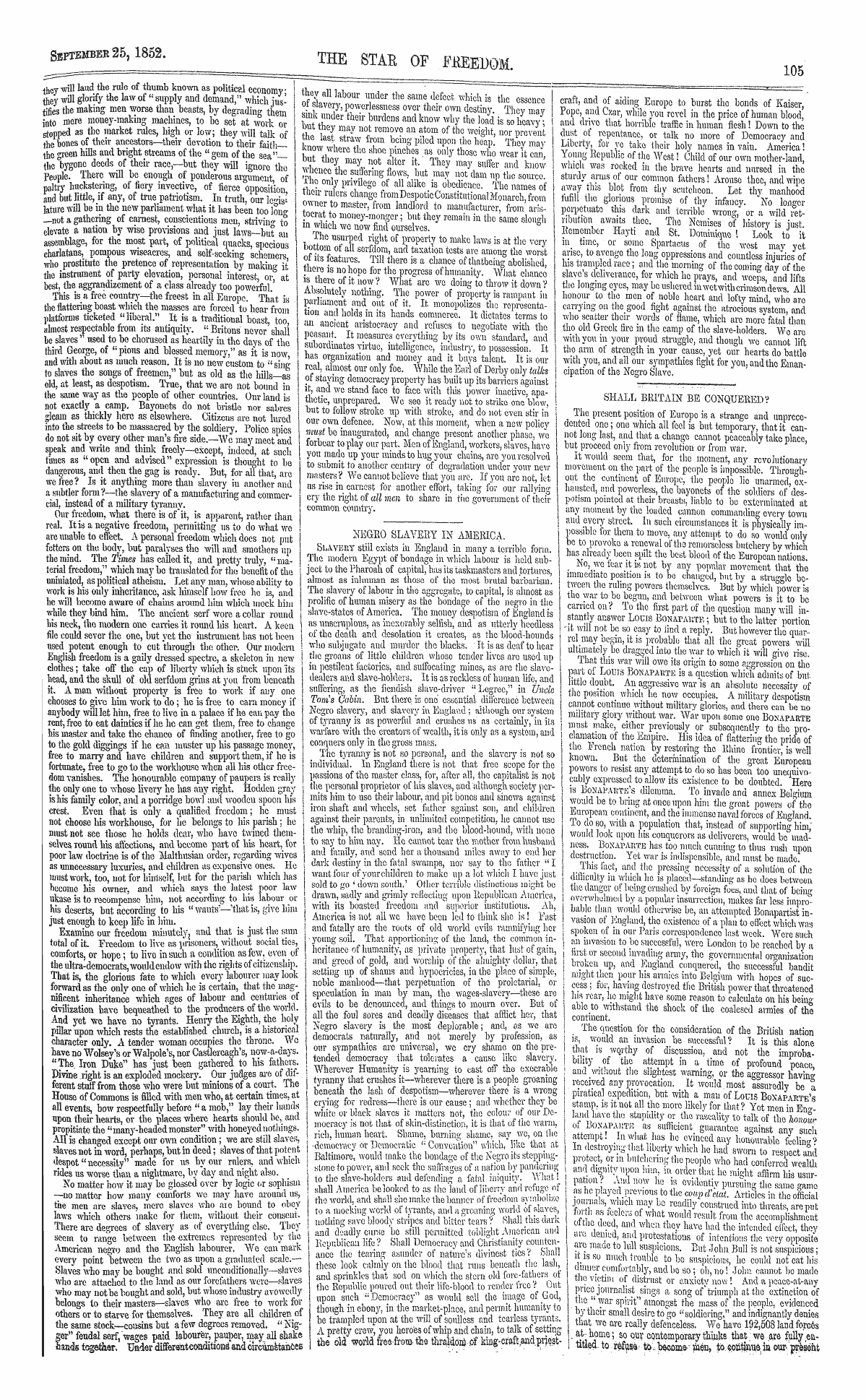 Northern Star (1837-1852): jS F Y, 1st edition - Untitled Article