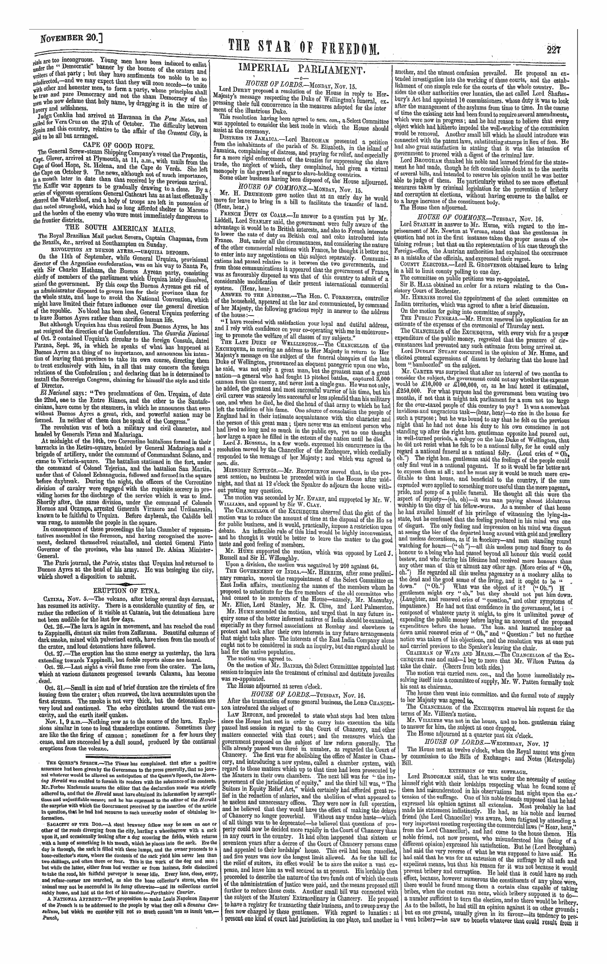 Northern Star (1837-1852): jS F Y, 1st edition - Untitled Article