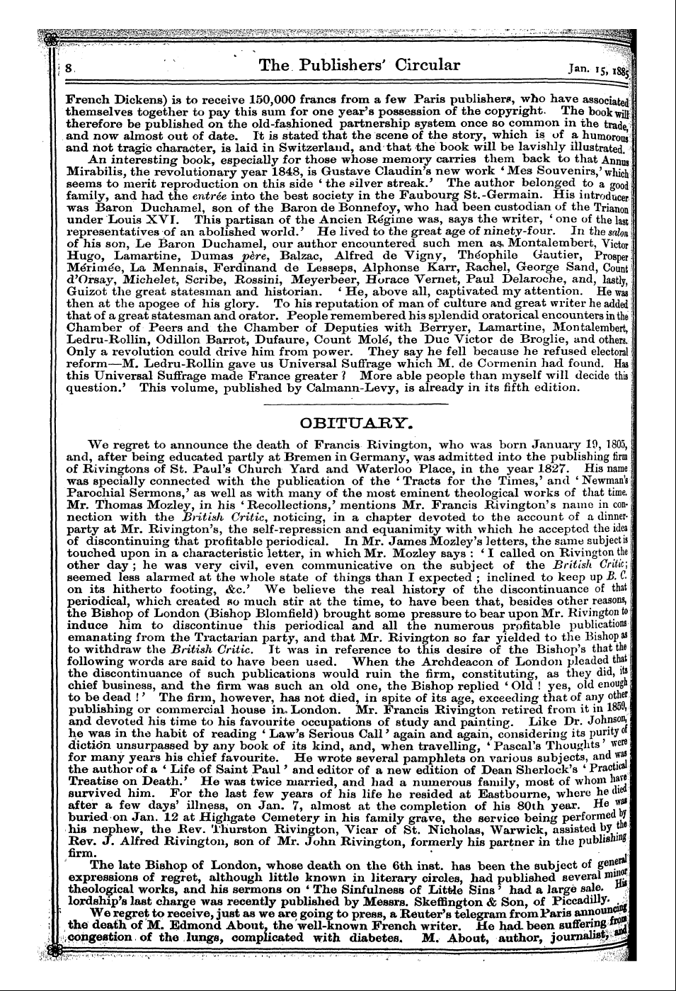 Publishers’ Circular (1880-1890): jS F Y, 1st edition - V"" ; """ '""'" ''¦ : ~~ : ' ~~^ P J 8 ....