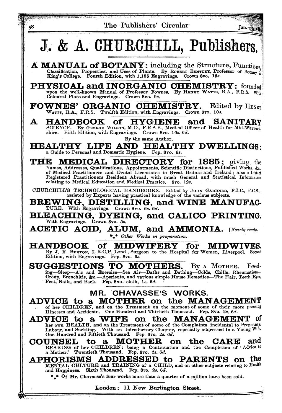 Publishers’ Circular (1880-1890): jS F Y, 1st edition - Ad05801