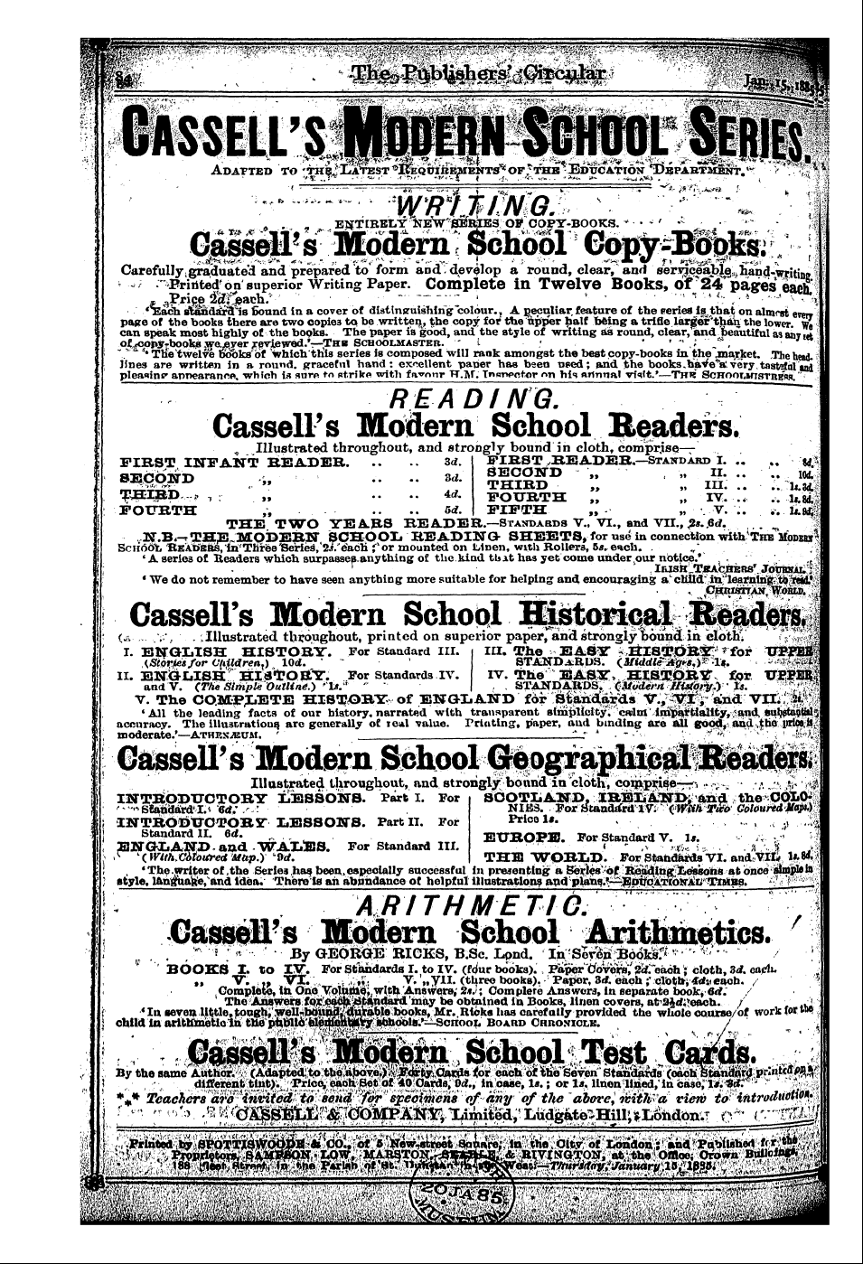 Publishers’ Circular (1880-1890): jS F Y, 1st edition - . ^ '. ' : ^ - ¦ '• ¦ ¦ .¦ ' 0 ^ &$ ^ & ...