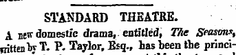 STANDARD THEATRE. A new domestic drama, ...