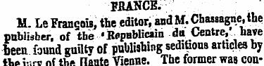 TRANCE; M. Le YraneoiB, the editor, andM...